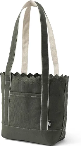 Vista 28 de Lands' End Bolso de lona abierto Natural/Azul marino radiante