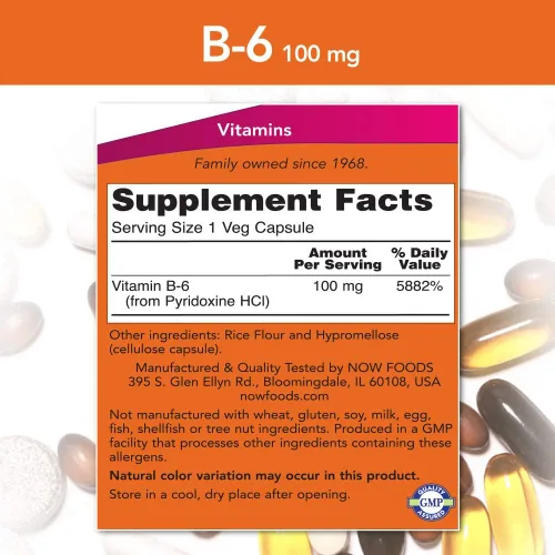 Vista 2 de Now Foods Vitamina B-6, 2, 2