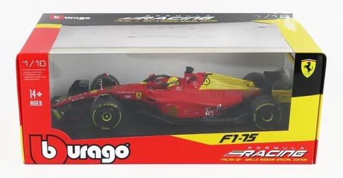 Vista 7 de BBURAGO - Hierro F1-75 - Italia Monza GP 2022-1/18, Rojo/Amarillo