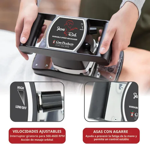 Vista 5 de Kit de masaje Core Jeanie Rub Deluxe con masajeador de velocidad variable