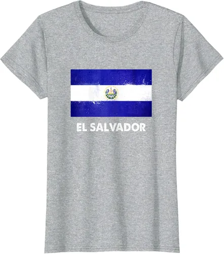 Vista 28 de Camiseta de la bandera de El Salvador Camiseta salvadoreña