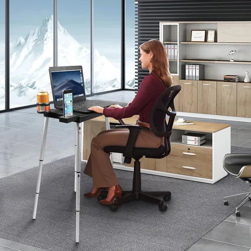 Vista 6 de Tabletote Plus soporte para computadora portátil de altura regulable, liviano, compacto, portátil