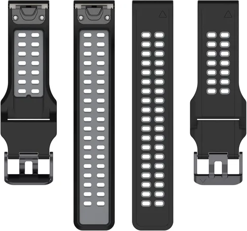 Vista 4 de E ECSEM Compatible con las correas Amazfit Falcon, correa de repuesto de silicona de dos tonos de 0.866 in, pasador de liberación rápida para reloj
