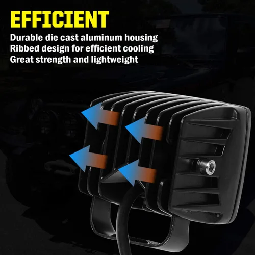 Vista 7 de Barra de luz LED cúbica de 3 pulgadas, 36W, combo de foco y inundación, luces de conducción todoterreno para camioneta, barco, RZR, ATV, UTE, UTV