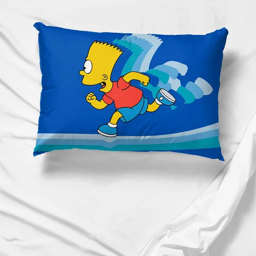 Vista 4 de Jay Franco The Simpsons Who Wants to Know: 1 funda de almohada reversible individual – Ropa de cama súper suave de doble cara para niños