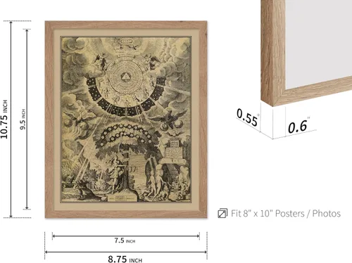 Vista 3 de Monem Art - Póster vintage del árbol alquímico de la vida, impresión retro, arte celestial, arte de mitología, regalo para hombres y mujeres