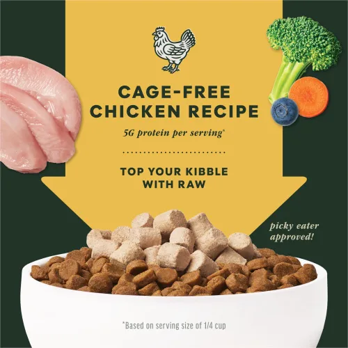 Vista 4 de Instinct RawBoost Mixers, Freeze Dried Dog Food Topper, Grain-Free - Cage Free Chicken, 14 oz. Bag (Pack of 6)