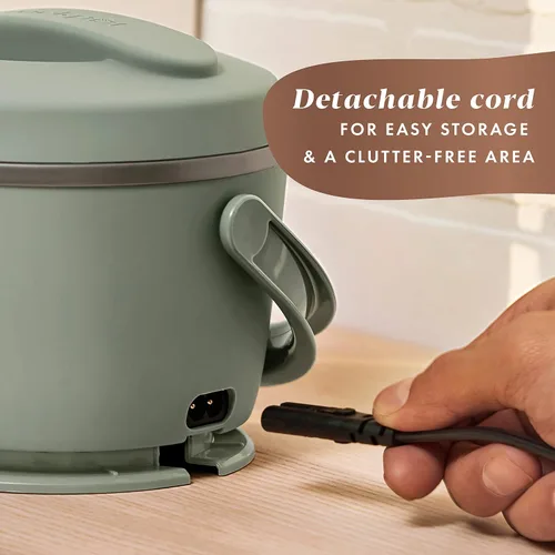 Vista 4 de Crock-Pot Fiambrera eléctrica y lonchera eléctrica, calentador de alimentos portátil para viajes, automóvil, para llevar, 20 onzas, rosa rubor