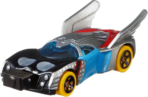 Vista 2 de Hot Wheels Marvel Thor - Coche de personajes de Marvel, vehículo fundido a presión a escala 1/64, multicolor, 3 pulgadas