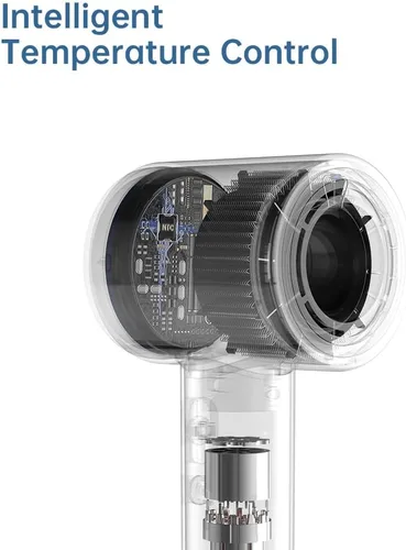 Vista 3 de BOWEI Secador de pelo iónico profesional de alta velocidad, secador de aire comprimido de motor de 110,000 RPM, ultraligero de 0.83 libras, iones