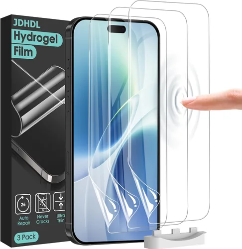 Vista 12 de Paquete de 3 protectores de pantalla flexibles para iPhone 12 Pro Max, película de hidrogel de TPU suave irrompible para iPhone 12 Pro Max