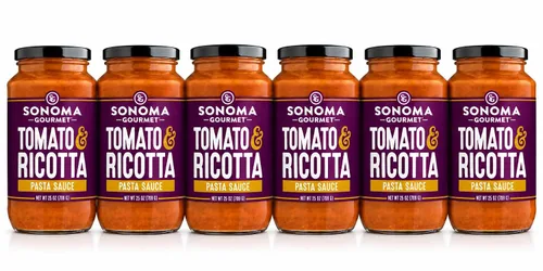 Vista 19 de Sonoma Gourmet Tomate cherry con salsa de pasta de albahaca USDA orgánico, sin OMG, sin gluten y sin azúcar añadido, hecho con ingredientes