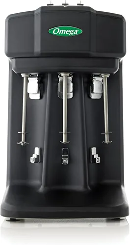 Vista 4 de Omega M3000 Comercial Milkshake Maker Triple Husillo, 1/3 Caballos de Fuerza, Negro