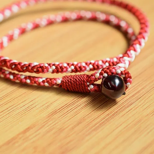 Vista 2 de Tozaburo Himo x Kyoto Asahiya Kumihimo - Pulsera trenzada de 5 colores para hombres y mujeres, pulsera doble trenzada hecha a mano, regalo