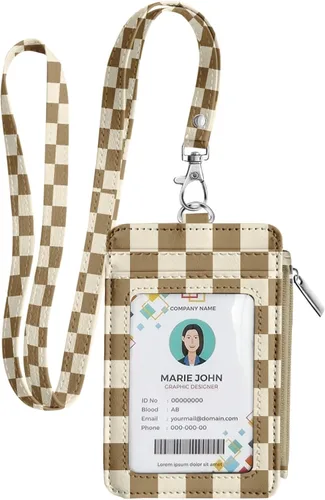 Vista 12 de Bolimoss Porta credenciales y chaleco con tarjetero 2 en 1, soportes para tarjetas de crédito con cordón de cuello desmontable, cartera de cuero