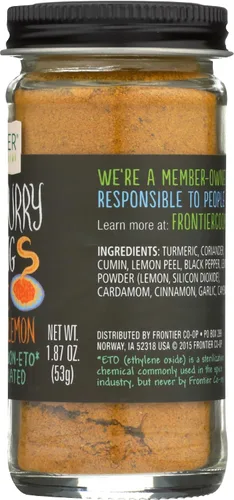 Vista 7 de Frontier Co-op Condimento de Curry Indio, Botella de 1.87 Onzas, Sabor Complejo con Cúrcuma, Semillas de Cilantro y Limón
