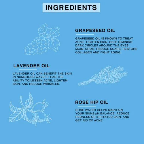 Vista 5 de BEAUTE DE PROVENCE Aceite facial calmante - Aceites de semilla de uva, rosa mosqueta y lavanda - Aceite facial ligero e hidratante para todo