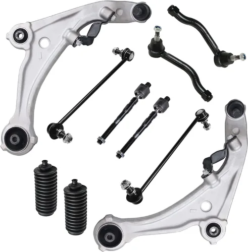 Vista 56 de Detroit Axle - Kit de suspensión delantera de 10 piezas para Jeep 2002-2004