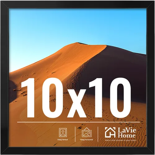 Vista 112 de LaVie Home Portarretratos de 10 x 14 pulgadas para exhibición en la pared, marco negro de 10 x 14 pulgadas con plexiglás HD, marco de 10 x 14