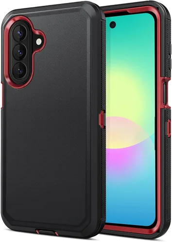 Vista 9 de Jiunai Funda para Samsung A16, a prueba de golpes, antipolvo, protección resistente, de doble capa, borde elevado, para exteriores, híbrida
