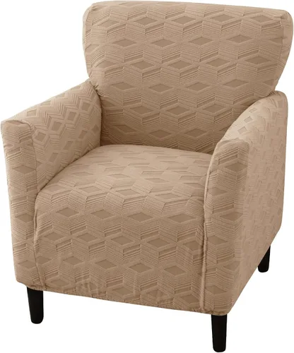 Vista 16 de LiveGo Fundas elásticas para sillón de banquete, funda de jacquard suave con brazos, fundas para sillón, protector de muebles, lavable a máquina