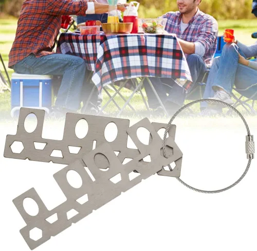 Vista 9 de Soporte para estufa de alcohol, estante portátil de acero inoxidable para estufas cruzadas para camping, senderismo, picnic, entusiastas al aire