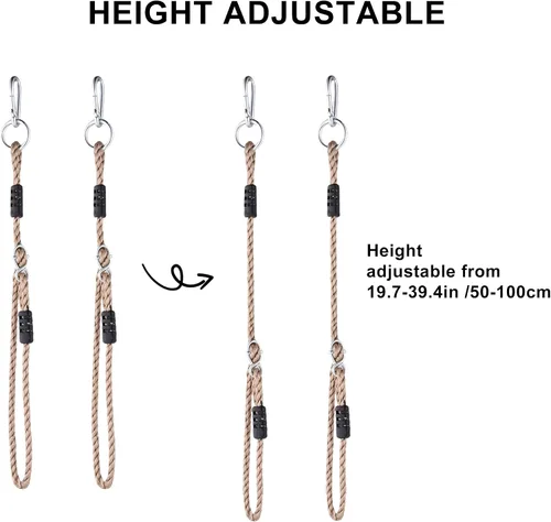 Vista 2 de 2 correas de nailon ajustables de longitud resistente para colgar en el árbol (250 libras limitadas/cada una) para columpios al aire libre, hamacas