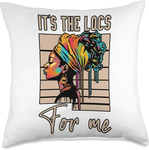 Vista 4 de Locs Afro Dreadlocks Love Natural Beauty Hair It's the Locs for Me Afro Hair - Almohada negra americana africana, 16 x 16 pulgadas, multicolor