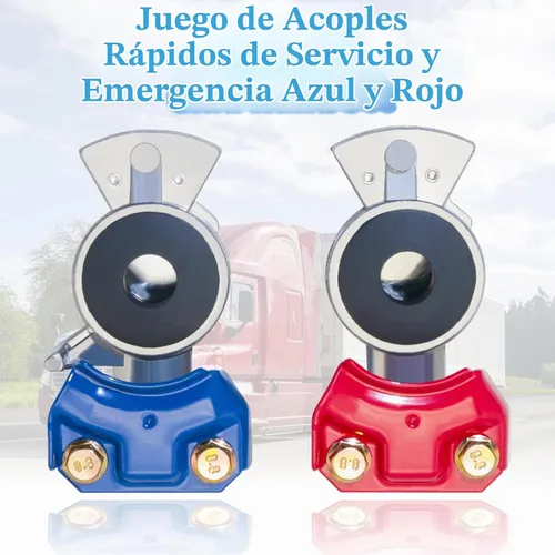 Vista 3 de Glad Hands, 3 juegos de aluminio azul y rojo Gladhands de emergencia 3 manos alegres con 6 sellos