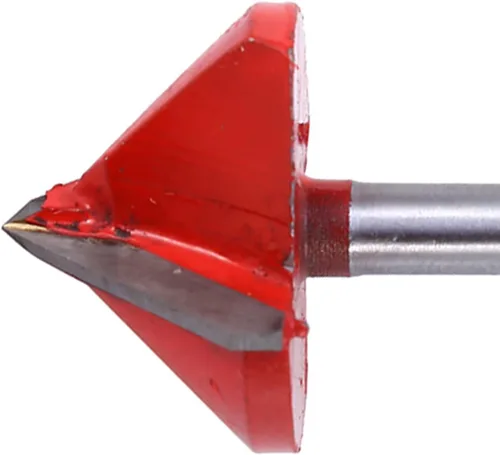 Vista 2 de V Router Bit 3D V Router Bits Tratamiento y ranurado Bits Forma Fresado Cuchillo Cortador de Madera CNC Grabado Router Bit 1/4