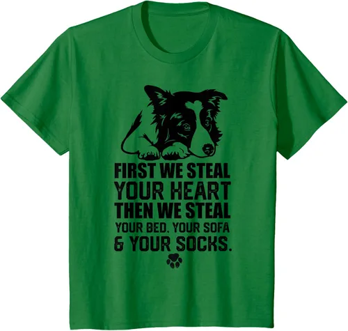 Vista 38 de Border Collie Steal Your Heart Steal Your Bed - Camiseta de sofá, Gris