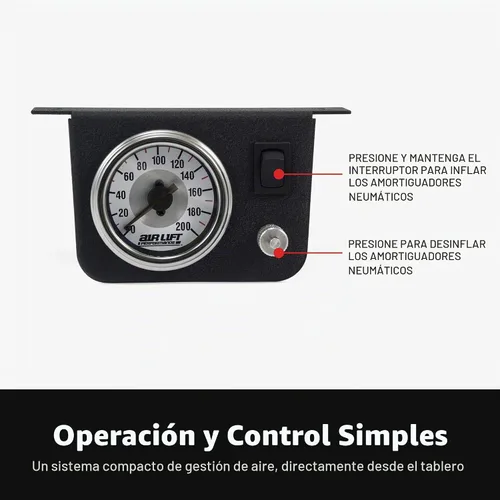 Vista 4 de Kit AIR LIFT 25804 para controlador de amortiguadores de aire, compresor de aire y medidor de presión