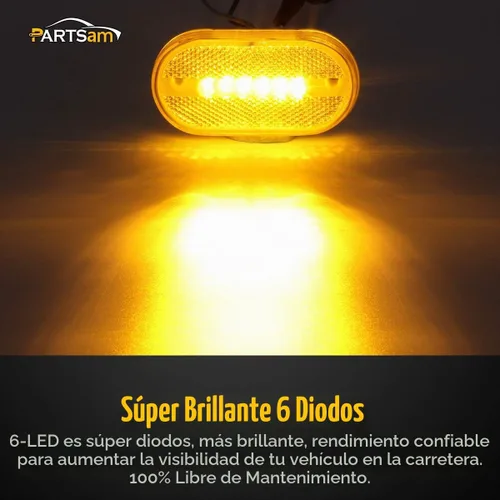 Vista 3 de Luces laterales de 6 LED de 4 pulgadas, paquete de de 2
