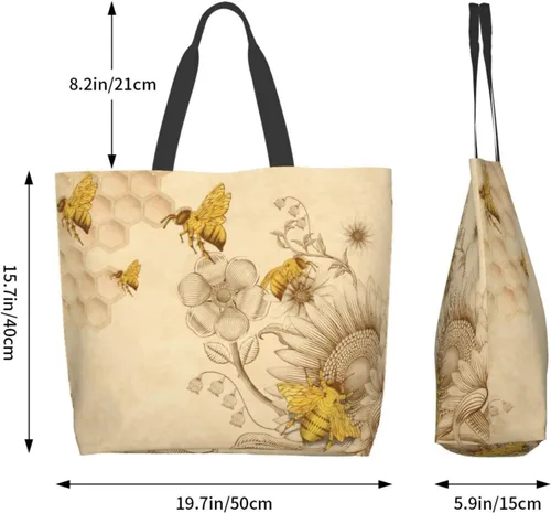 Vista 5 de Bolsa de compras grande reutilizable con mango fuerte respetuoso del medio ambiente