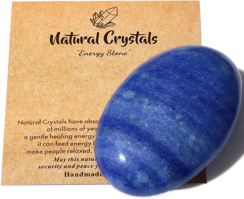 Vista 21 de MAIBAOTA Piedra de Cristal de Ojo de Tigre de 2.4" Pulida para Palma de 0.7" de Grosor Piedra Natural de Reiki Gema Cristales Curativos Piedra