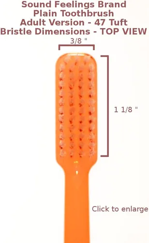 Vista 4 de Cepillo de dientes básico, extra duro, paquete de 1 (individual), adulto - fumadores