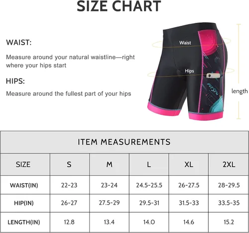 Vista 7 de FitsT4 - Pantalones cortos de ciclismo para niños y niñas, pantalones cortos de triatlón acolchados para jóvenes con bolsillos
