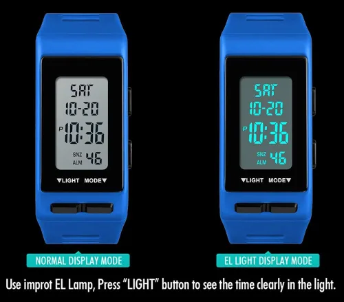 Vista 4 de Reloj de pulsera digital para mujer, resistente al agua, con visualización de la semana