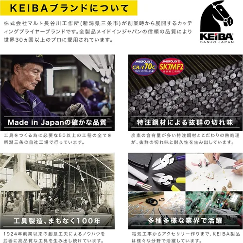 Vista 5 de Maruto Hasegawa Kosakujo HRC-D14 Keiba Pro Hobby Alicates redondos tipo cónico