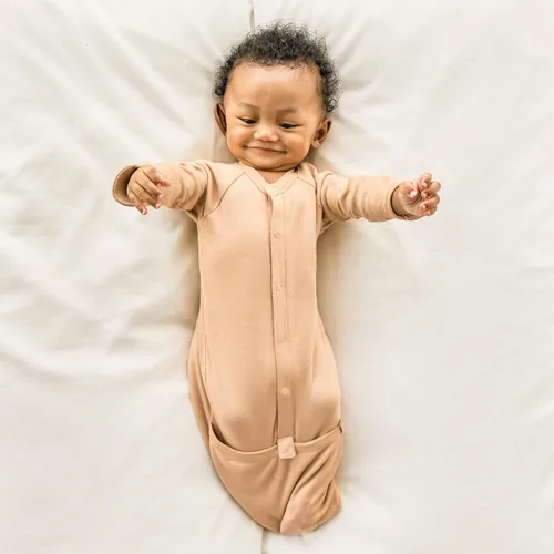 Vista 7 de goumikids Viscosa hecha de bambú algodón orgánico convertible vestido de bebé