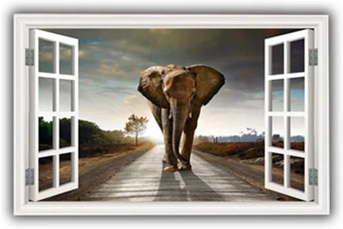Vista 9 de Giraffe - Adhesivo decorativo para pared, diseño de jirafa en 3D, diseño de jirafa extraíble