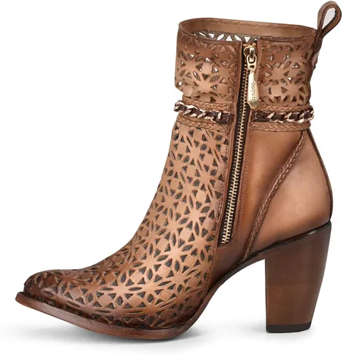 Vista 3 de CUADRA Women's Bootie in Genuine Leather Brown
