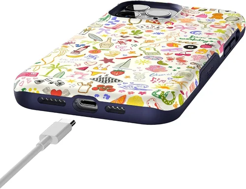 Vista 8 de Casely Funda para iPhone 13 Pro Max Todas las cosas divertidas Diversión en días laborables Compatible con MagSafe Diseño protector audaz