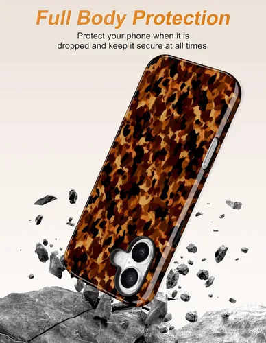 Vista 498 de Jusy Funda compatible con MagSafe con estampado de caparazón de tortuga marrón para iPhone 7/8/SE, cubierta protectora de TPU suave magnética