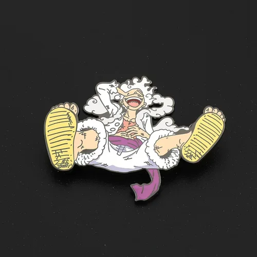 Vista 7 de Pines esmaltados Luffy de anime broches de metal para cosplay insignias de solapa para mochila bolsa ropa regalos para hombres niños y fanáticos