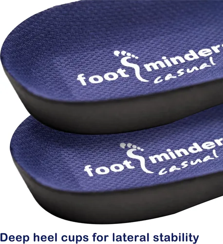 Vista 4 de Footminders Inserciones ortopédicas casuales con soporte de arco para zapatos de vestir y mocasines sin cordones (par)