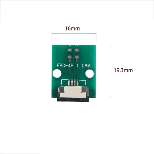 Vista 3 de MTCELL 6 unids FFC FPC PCB Converter Board 4 Pin 0.039 in Pitch to Dip 0.100 in para FCC Cable Par Extender Adaptador