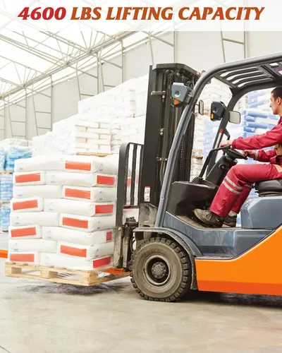 Vista 7 de Extensiones de horquilla de 84 pulgadas de longitud para carretillas elevadoras, extensiones de carretilla elevadora de acero resistente, 1 par