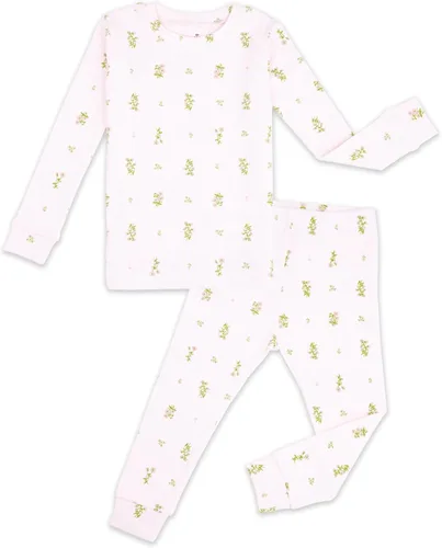 Vista 18 de moimoln 6M-8Y Pijama floral para bebé y niña pequeña, suave, modal, algodón, transpirable, ajustado, manga larga, conjunto de ropa de dormir A_baya