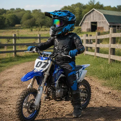 Vista 7 de Casco para niños y jóvenes para bicicleta de tierra, motocross, todoterreno, motocicleta, ATV, UTV, bicicleta de calle, Combo de guantes, gafas